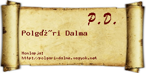 Polgári Dalma névjegykártya