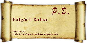 Polgári Dalma névjegykártya